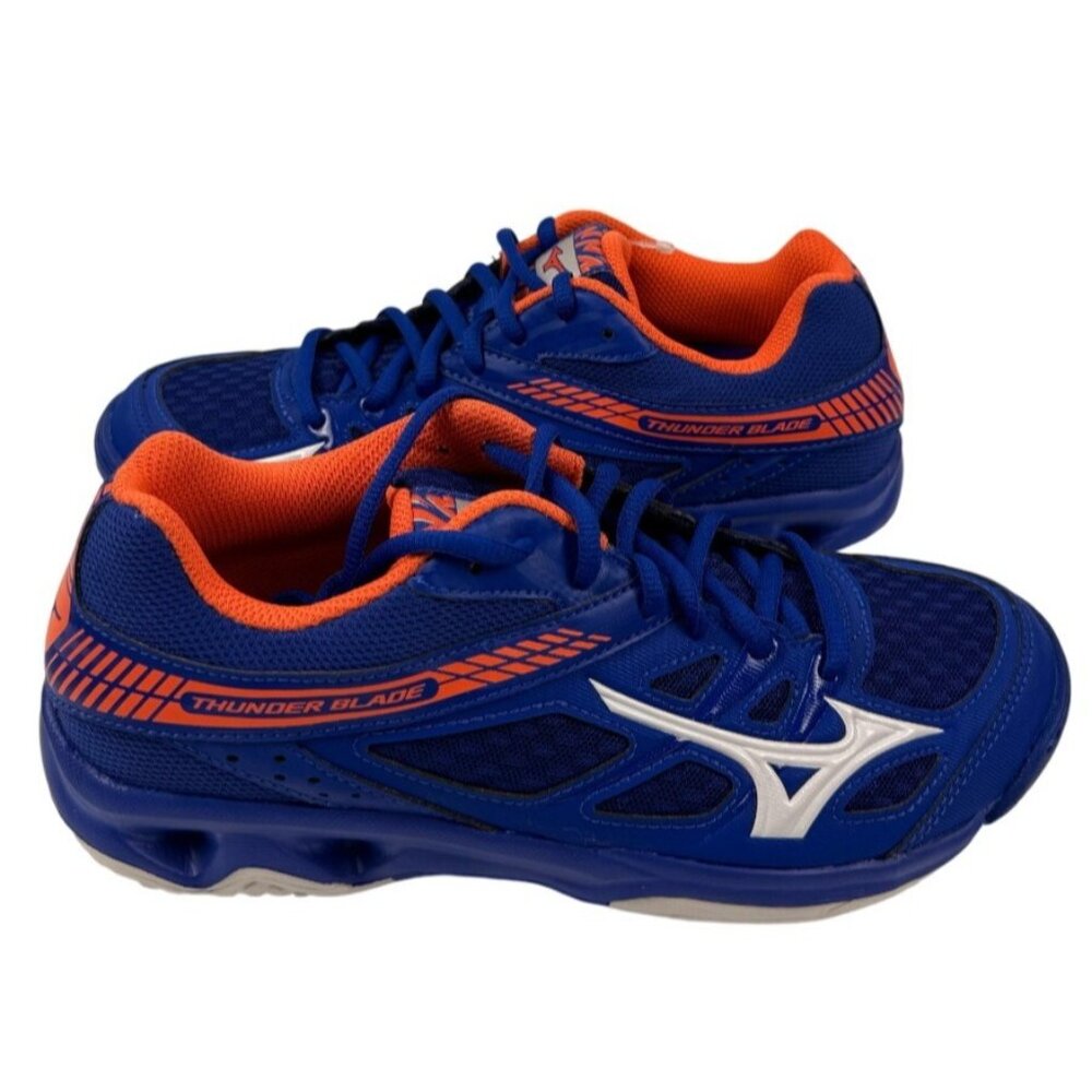 Mizuno Thunder Blade Blue/White/Orange Unisex sz6.5  Volleyball Shoes V1GA177000